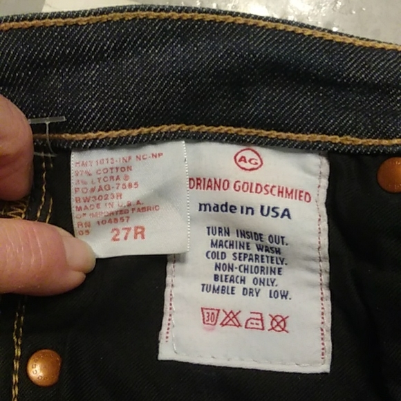 NWT AG ADRIANO GOLDSCHMIED the ANGEL MED/DARK BOOT CUT DENIM JEANS. SZ 27R - Picture 9 of 12